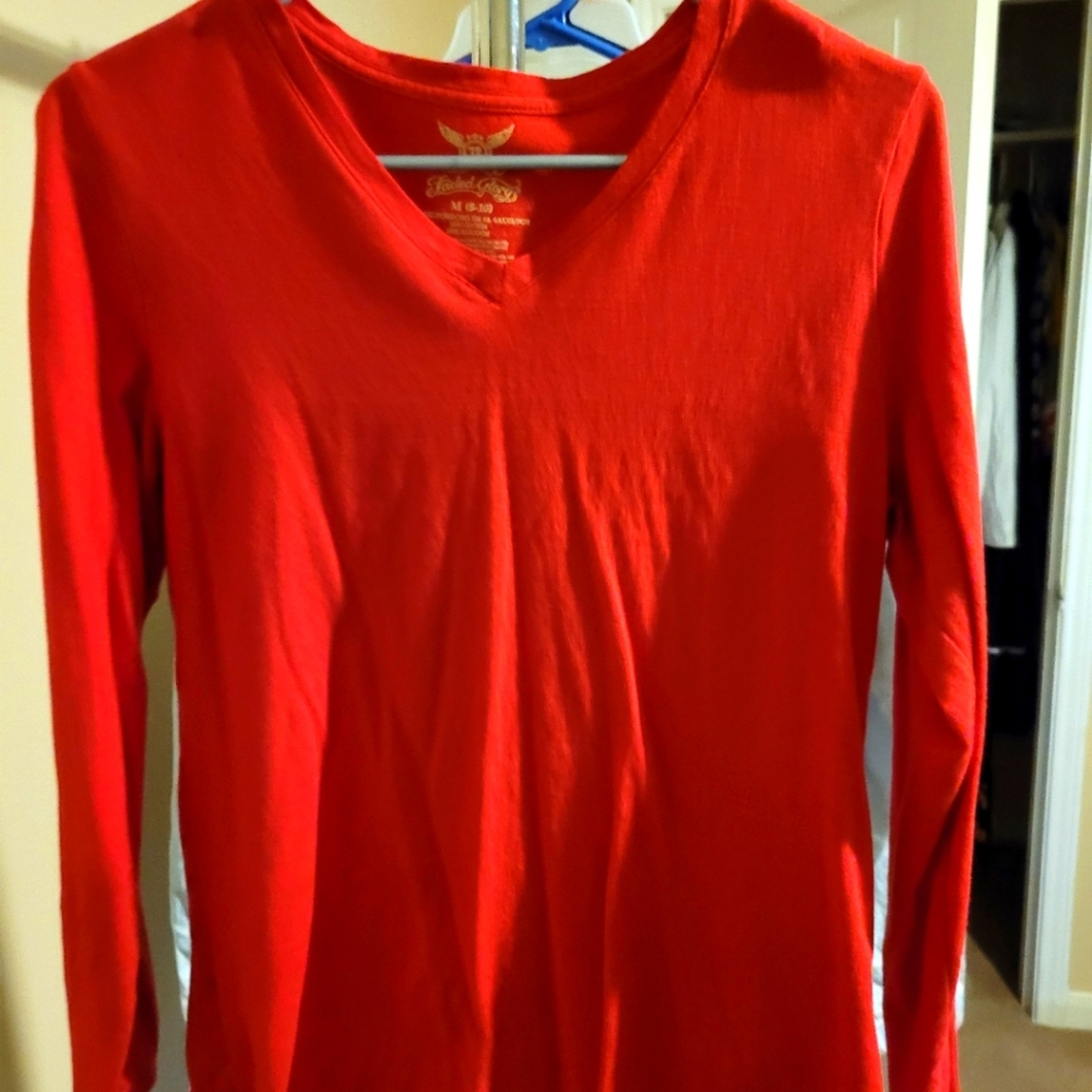Red long sleeve t-shirt